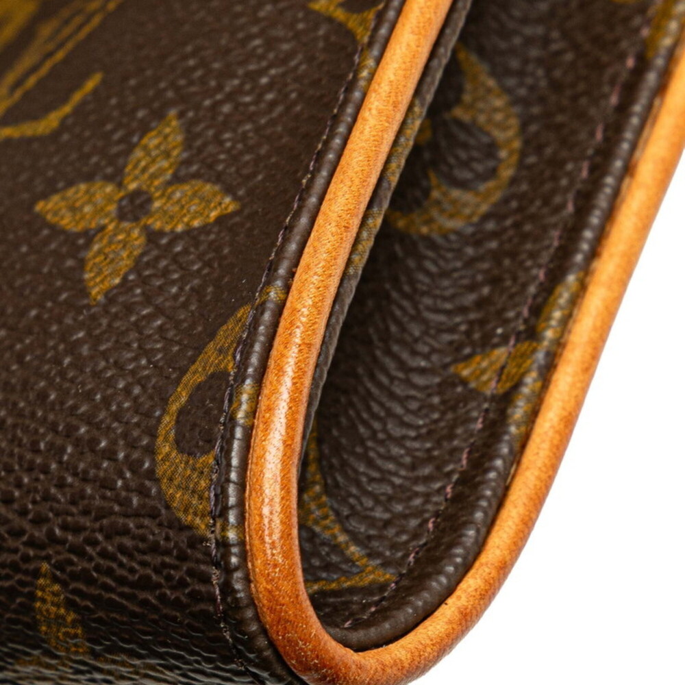 LOUIS VUITTON Brown Monogram Leather Pochette Shoulder Bag - Picture 6 of 9